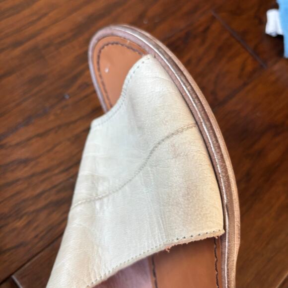 Free People Mont Blanc Distressed Leather Sandals Cream Boho Sz 41 11 - Picture 11 of 11